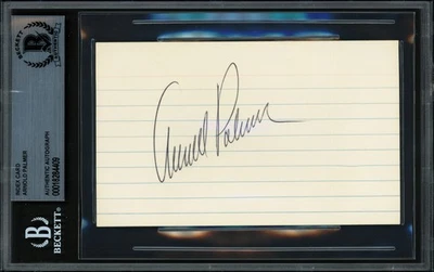 Arnold Palmer Autographed Signed 3x5 Index Card Beckett BAS #18284409 - Image 1 of 2
