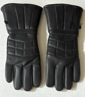 Guantes De Colección Kitty Kay By Becker Negros Imitación Cuero Forrados de Espuma Térmica Para Hombre Talla XL Foto 1 de 4