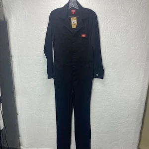 Dickies Black Canvas Workwear Utility Coveralls Jumpsuit Womens Size Small NWT - Picture 1 of 10