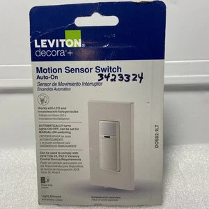 Leviton Single Pole Motion Sensor Light Switch DOS02-1LT ~ Light Almond - Picture 1 of 10