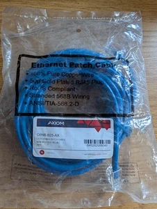 CABLE DE CONEXIÓN AXIOM C6NB-B25-AX AXIOM 25 FT CAT6 550 MHZ SIN ARRANQUE (AZUL) - Imagen 1 de 1