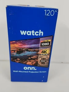 ONN 120" Indoor Outdoor PROJEKTOR LEINWAND Stoffprojektion 16:9 Film Open Box - Bild 1 von 4