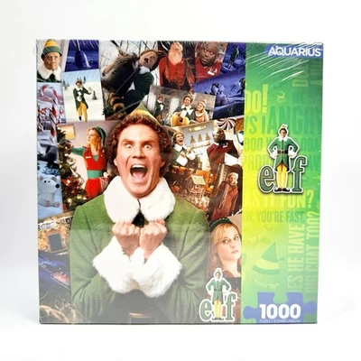 Elf Movie Puzzle 1000pc Aquarius | Buddy the Elf Christmas Scenes | New Sealed - Image 1 of 4