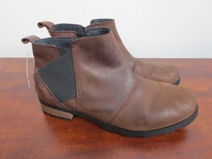 Sorel wasserdichte Stiefel Emelie Chelsea Damengröße 9 braun Leder - Bild 1 von 14