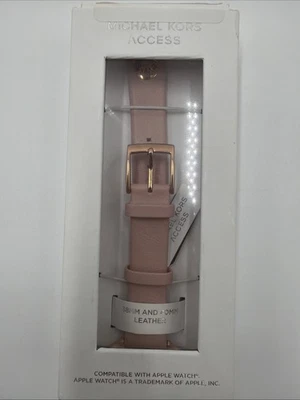 Michael Kors Logo Pink Leather 38/40mm Band for Apple Watch MKS8004 (Z3-A8) - Image 1 of 4