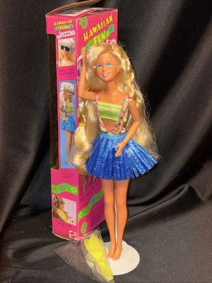 Muñeca Barbie Hawian Fun Jazzie 1990 pelo largo rubio 9294 Mattel exhibida sin usar, en caja Foto 1 de 4