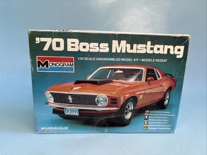 70 Boss Mustang Vintage Monogram Kit Molded in Color 1/24 Model 2282 -NEW SEALED - Picture 1 of 7