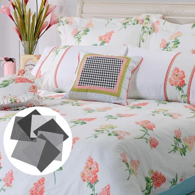  7pcs Retro bedruckte Baumwoll -Quilt -Stoff Patchwork Stoff Quilt Quadrate DIY - Bild 1 von 4