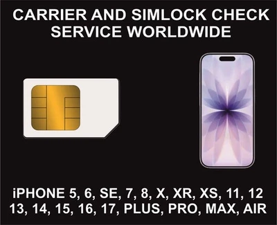 Comprobación de red y operador para iPhone, todos los modelos, país, bloqueo de SIM, almacenamiento Foto 1 de 4