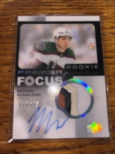2023-24 Upper Deck Premier Focus RC Patch Auto Michael Kesselring 33/175 Ducks - Bild 1 von 2