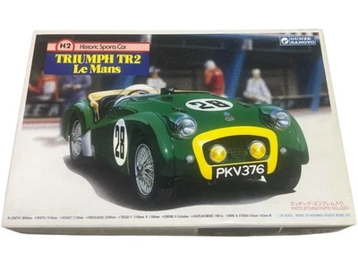 GUNZE SANGYO 1/24 Triumph TR2 Le Mans Historic Sports Car Vintage Plastic Model - Immagine 1 di 4
