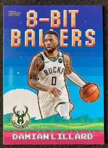 2025-26 Topps #8B-8 Damian Lillard 8-Bit Ballers. Milwaukee Bucks - Bild 1 von 2