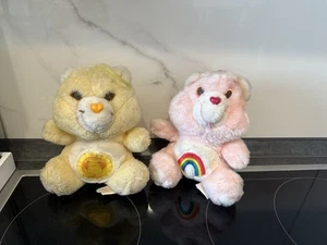 2x Glücksbärchis plüsch Rosa Und Gelb Care Bears Kenner 1984 Vintage/ Retro - Bild 1 von 8