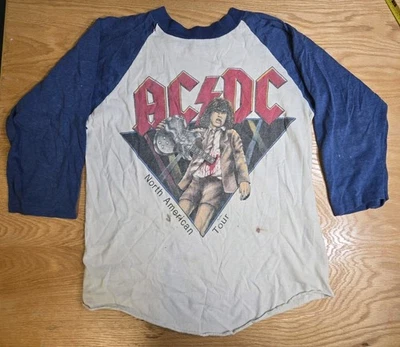 Vintage 1982 AC/DC Tour Jersey North American Tour band tee Size M - Image 1 of 4
