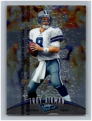 1998 Topps Finest Troy Aikman #220 w/coating Dallas Cowboys NFL Hall of Fame HOF - Image 1 of 3