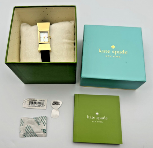 Orologio Donna Kate Spade New York 1YRU0068 Carlyle Cinturino Pelle Nero Diamanti