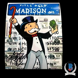 Impresión artística firmada por Alec Monopoly 8x10 BAS Beckett certificado de autenticidad autógrafo artista raro - Imagen 1 de 3
