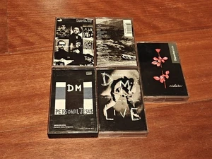 Vintage Lot 5 New Wave Cassette Tape Depeche Mode 101 Live Violator - Picture 1 of 3