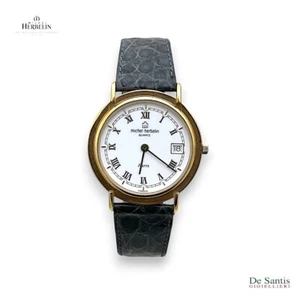 Michel Herbelin Vintage Gold Plated Quartz Watch Round Design - Picture 1 of 4