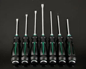 7PC Pro Screwdriver Set Heavy Duty Hammer Head Go Thru Screwdriver - Picture 1 of 8