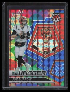 2022 Panini Mosaic Swagger Mosaic Blue Refractor 2 Joe Burrow 78/99 - Picture 1 of 2
