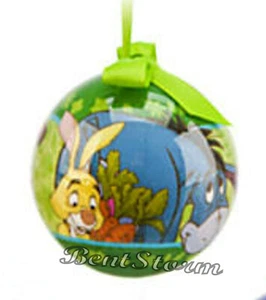 2013 DISNEY STORE Winnie-The-Pooh Friends BALL DECOUPAGE CHRISTMAS ORNAMENT NWT - Picture 1 of 2