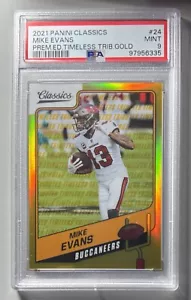 Mike Evans 2021 Classics /60 Gold Prizm PSA 9 Premium Timeless Buccaneers comme neuf - Photo 1 sur 3