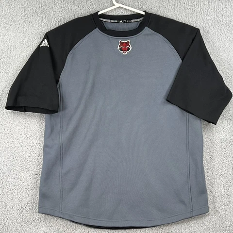 Arkansas State Red Wolves Shirt Mens Large Adidas ClimaWarm Fleece Lined Custom Cover