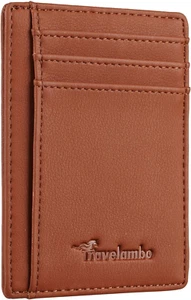 Genuine Leather RFID Blocking Slim Men Wallet  – Minimalist Front Pocket Design - Picture 1 of 9
