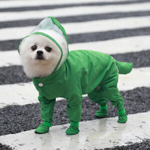 Dog Raincoats Jumpsuit Puppy Waterproof Rain Jacket Dogs Suits Pet Clothes