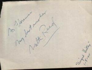 Walter Reed Autographed Album Page 1944 Actor / In First Superman Feature D.01