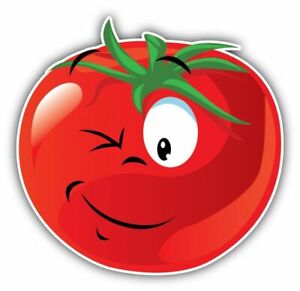 Tomato Smile Wink lustiger Cartoon Aufkleber Aufkleber Design "GRÖSSEN"