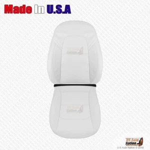 2023 2024 For Tesla Model Y Front Driver Bottom & Top Vinyl Seat Cover White - Picture 1 of 5