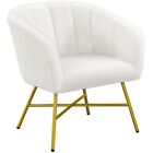 Modern Boucle Barrel Chair Accent Armchair with Backrest Armrest for Living Room