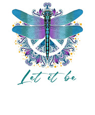 Let It Be Dragonfly Sticker