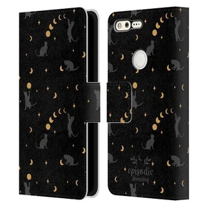 OFFICIAL EPISODIC DRAWING SPOOKY PATTERNS LEATHER BOOK CASE FOR GOOGLE PHONES - Picture 1 of 16