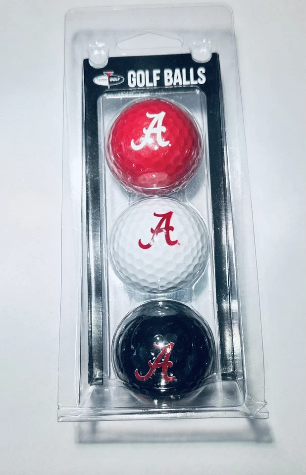 Paquete de 3 pelotas de golf Team Golf NCAA Alabama regulación de marea carmesí Foto 1 de 1