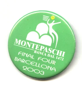 Basketball Button Pin Montepaschi Siena FIBA Final Four Barcelona 2003 - Bild 1 von 1