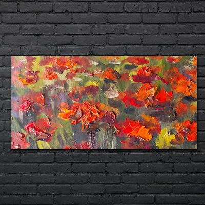 Mohnblumen Blumen Malerei 140x70 Acrylglasbild Plexiglas Wandbild - Bild 1 von 4