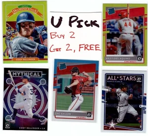 2020 Donruss Optic Rookies Kings Parallels Inserts SHIPS FREE, BUY 2, GET 2 FREE - Picture 1 of 149