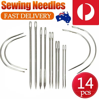 14pcs Upholstery Needles Set Sewing Kit Curved Sewing Leather Canvas Carpet Sofa - image 1 of 4