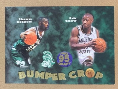 1995 Collect-A-Card Shawn Respert / Eric Snow    #BC-98 Michigan State Spartans - Image 1 of 2