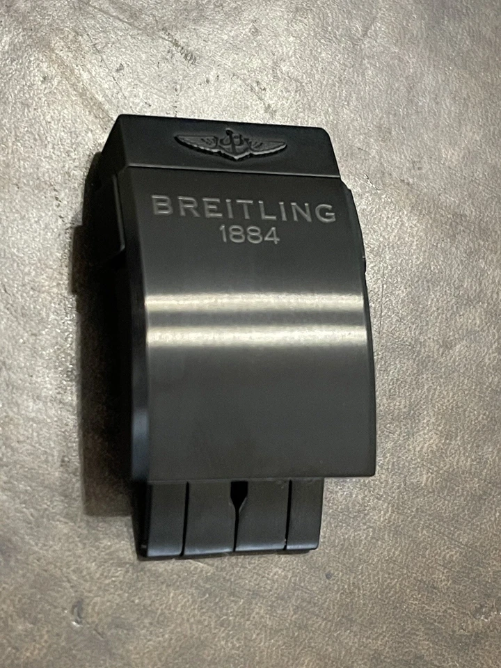Breitling Black Matte Satin Stainless Steel Deployment Watch Clasp OEM 20MM - Image 1 of 3