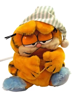 Vintage Dakin Garfield Plush Pajama Bag Sleep Over Night Bag 80's 1981 - Picture 1 of 15