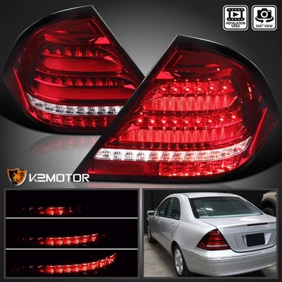 Fits 2001-2004 Mercedes Benz W203 C230 C240 Sequential Signal LED Tail Lights Foto 1 de 4