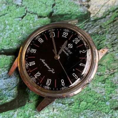 Zodiac Aerospace Jet Ref. Reloj pulsera 758 True 24 horas funciona para reparación Foto 1 de 4