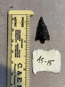 Auténtica punta de flecha de obsidiana noroeste/suroeste/sur de CA Estate Find A5-15 - Imagen 1 de 2