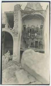 Roye (Somme). Church organs destroyed. WW1. War 14 -18. 1917. - Picture 1 of 1