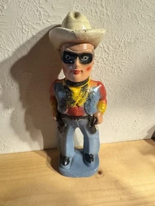 1930-50 LONE RANGER COWBOY- CARNIVAL CHALKWARE FIGURE- 16” With Glitter - Picture 1 of 5