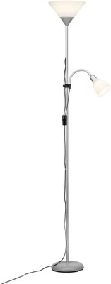 Lampada Brillant Spari bianco argento 1,8 m con braccio di lettura - Immagine 1 di 4